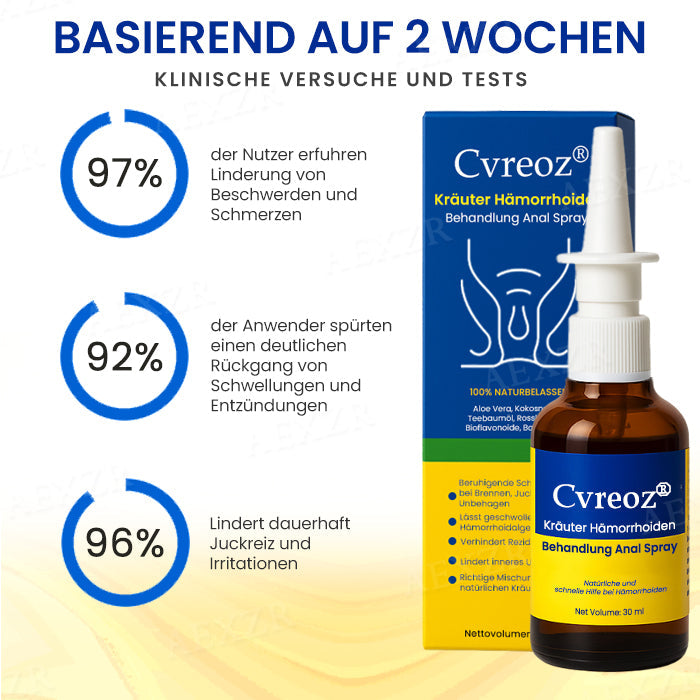 Cvreoz® Kräuter Hämorrhoiden Behandlung Anal Spray