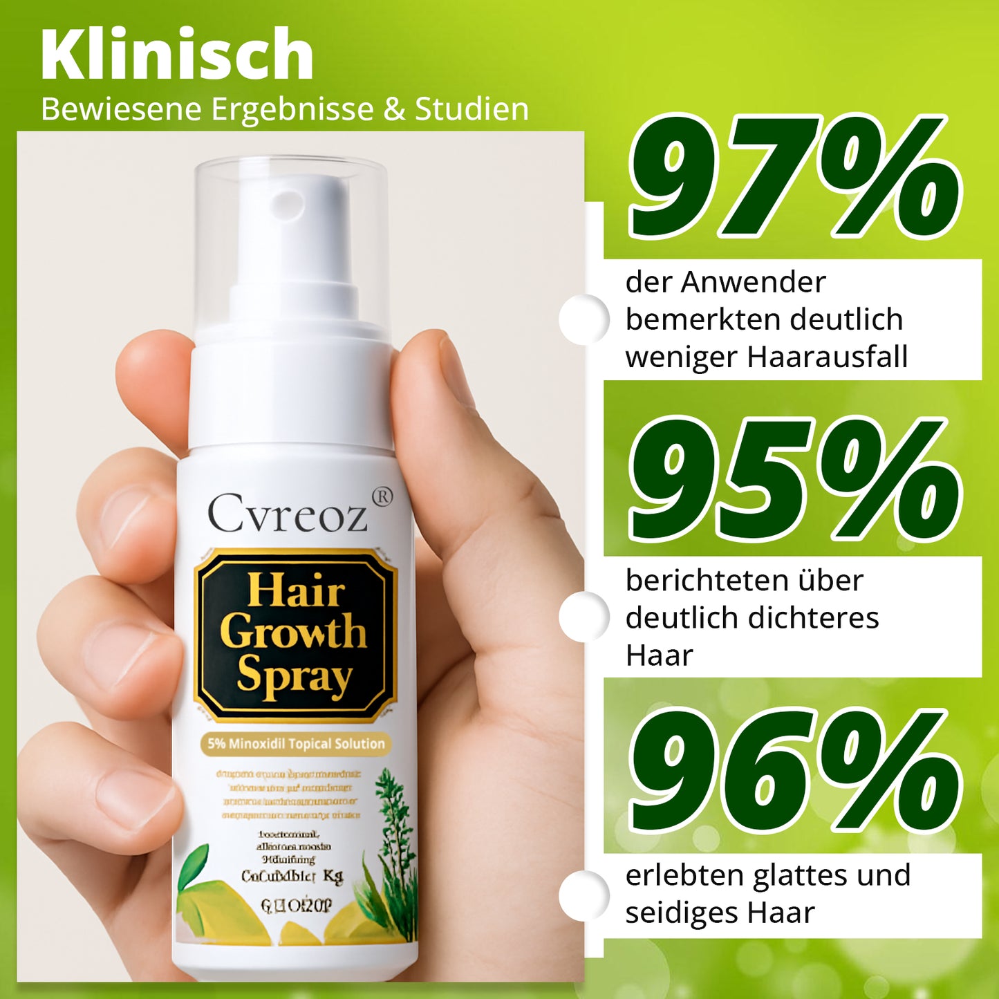 ⓒⓥⓡⓔⓞⓩ® Nourish & Flourish Haarwachstumsspray + 5%Minoxidil