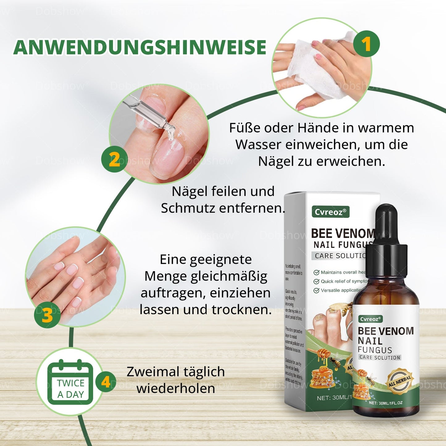 Cvreoz® Bienenvenen Nagelpflege bei Pilzbefall – Natürliche Lösung für gesunde Zehen- und Fingernägel