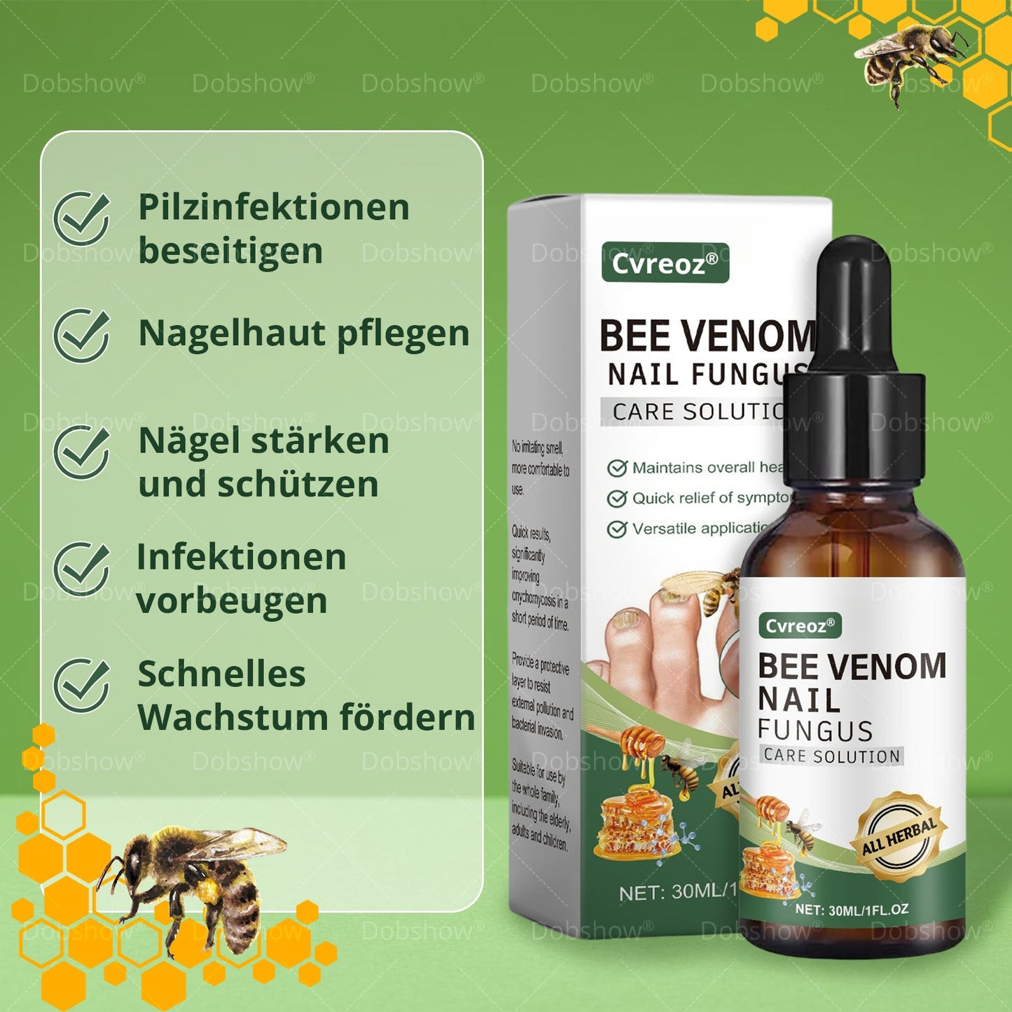 Cvreoz® Bienenvenen Nagelpflege bei Pilzbefall – Natürliche Lösung für gesunde Zehen- und Fingernägel