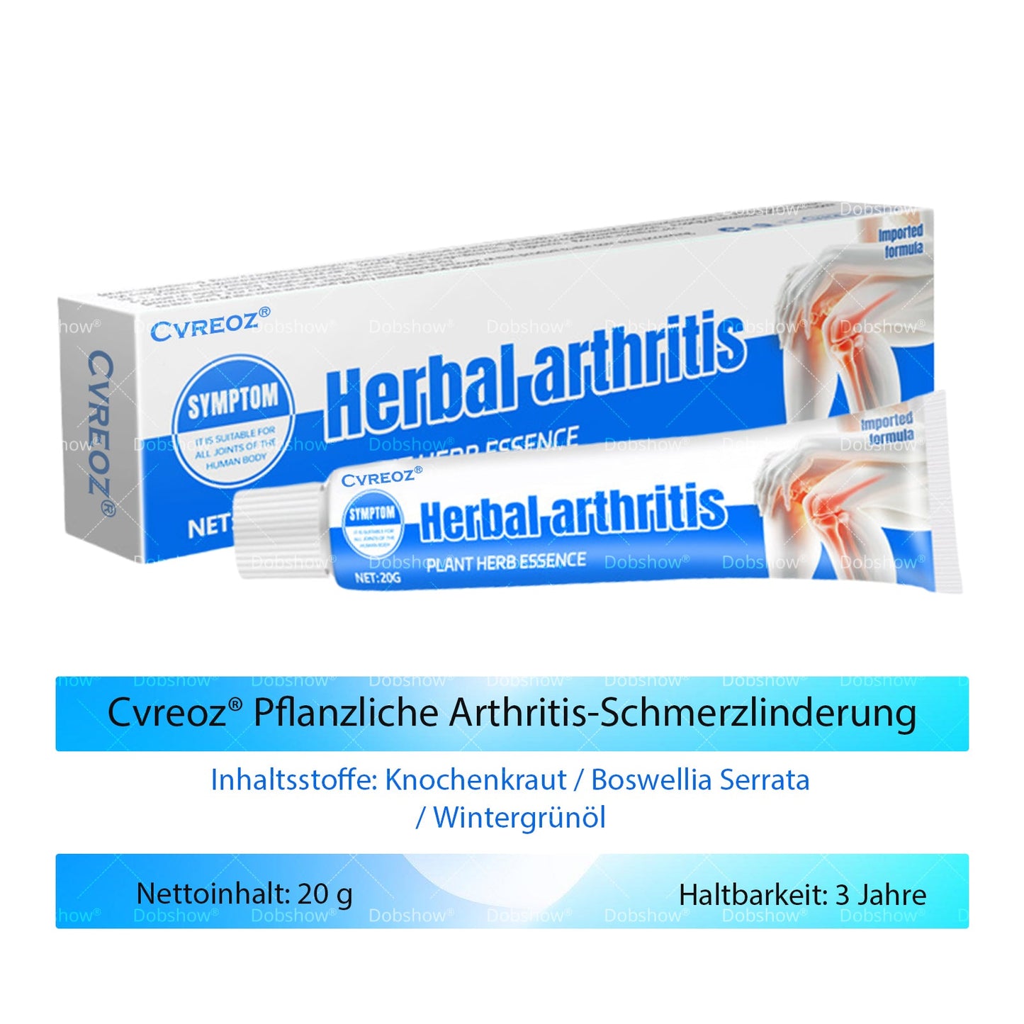 Cvreoz® Natürliche Schmerzcreme gegen Arthritis: Für Gelenke & Muskeln – Tiefe Wirkung, schnelle Erleichterung