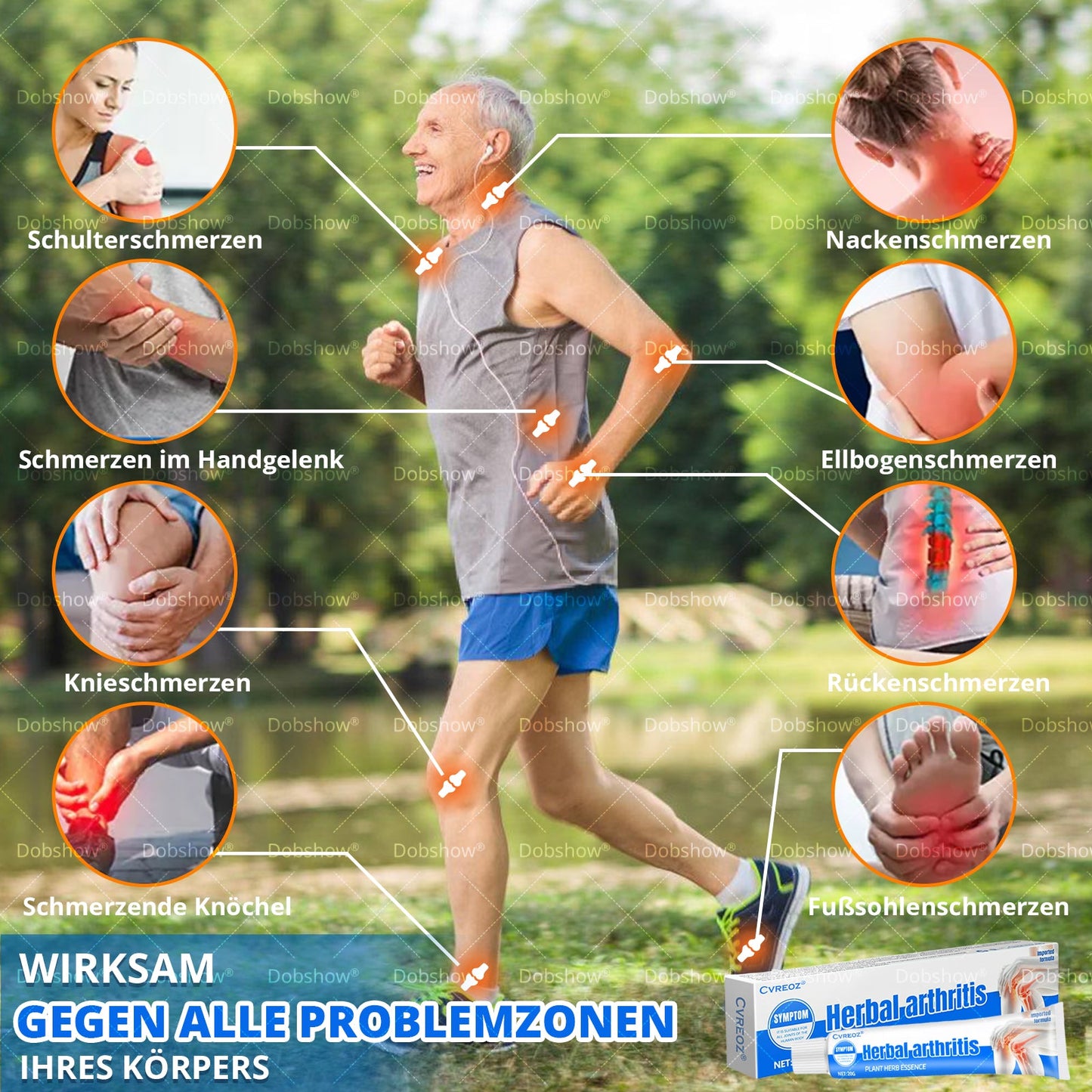 Cvreoz® Natürliche Schmerzcreme gegen Arthritis: Für Gelenke & Muskeln – Tiefe Wirkung, schnelle Erleichterung