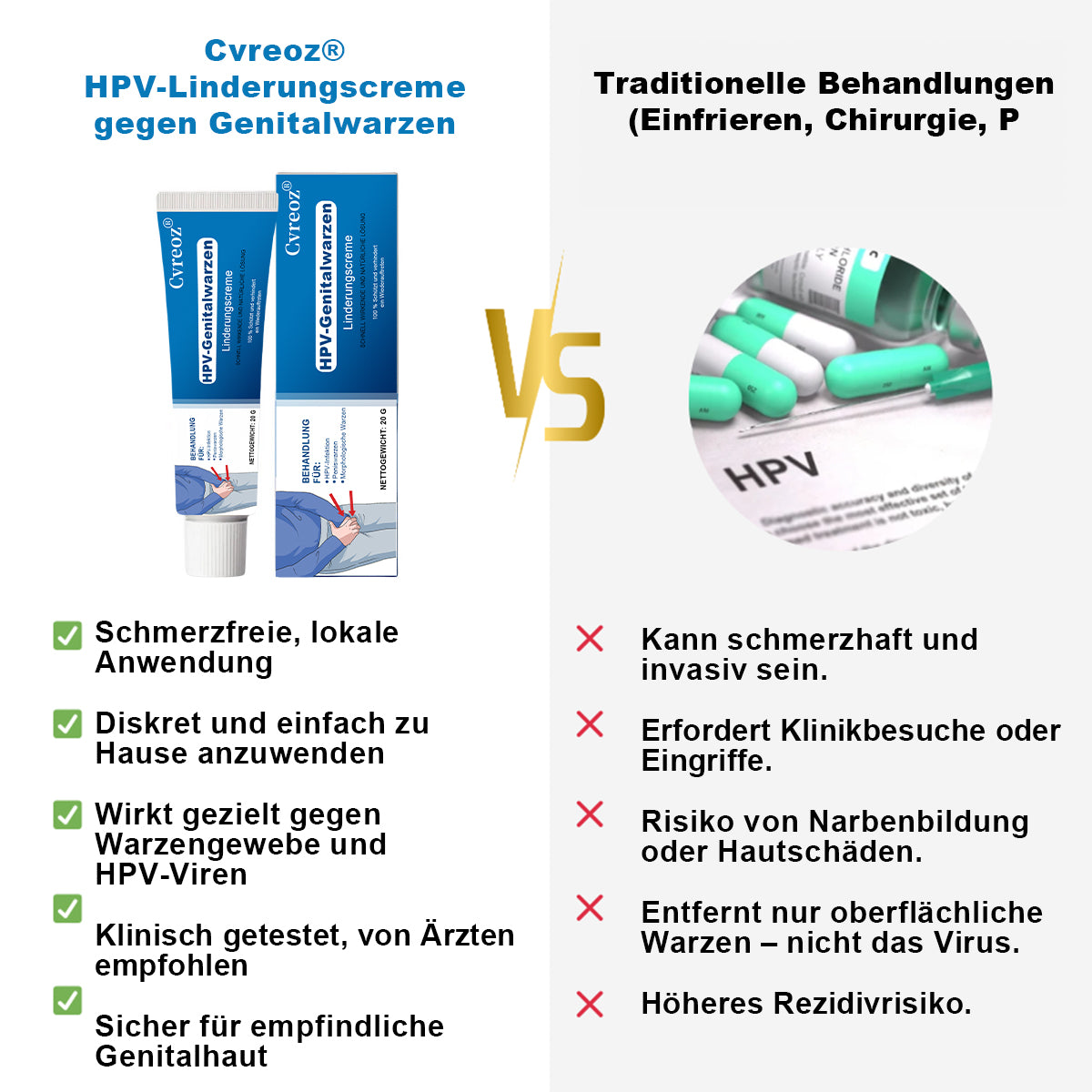 Cvreoz® HPV-Genitalwarzen