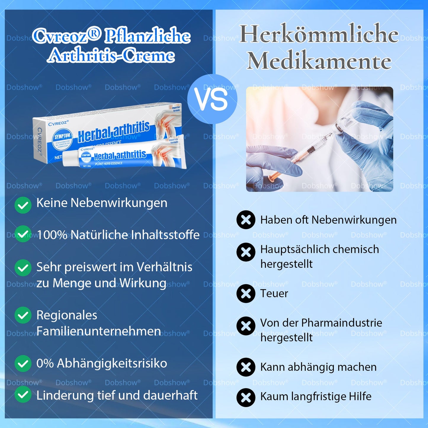 Cvreoz® Natürliche Schmerzcreme gegen Arthritis: Für Gelenke & Muskeln – Tiefe Wirkung, schnelle Erleichterung