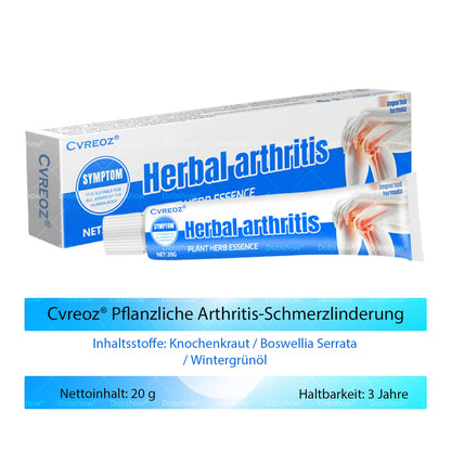 Cvreoz® Natürliche Schmerzcreme gegen Arthritis: Für Gelenke & Muskeln – Tiefe Wirkung, schnelle Erleichterung