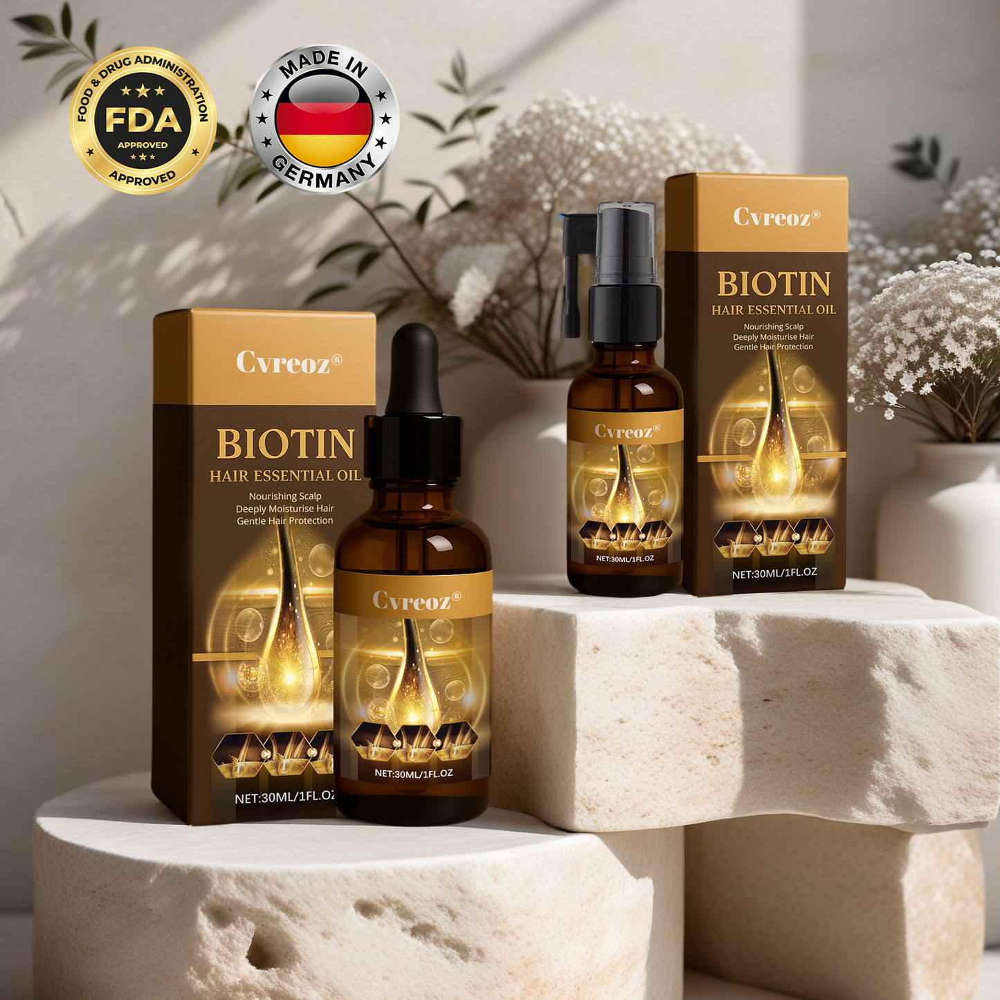 🔥 Lassen Sie Ihren Glanz wachsen: 60 % RABATT 🔥 Cvreoz® Biotin-Haaröl (ätherisch)! (Jetzt kaufen)